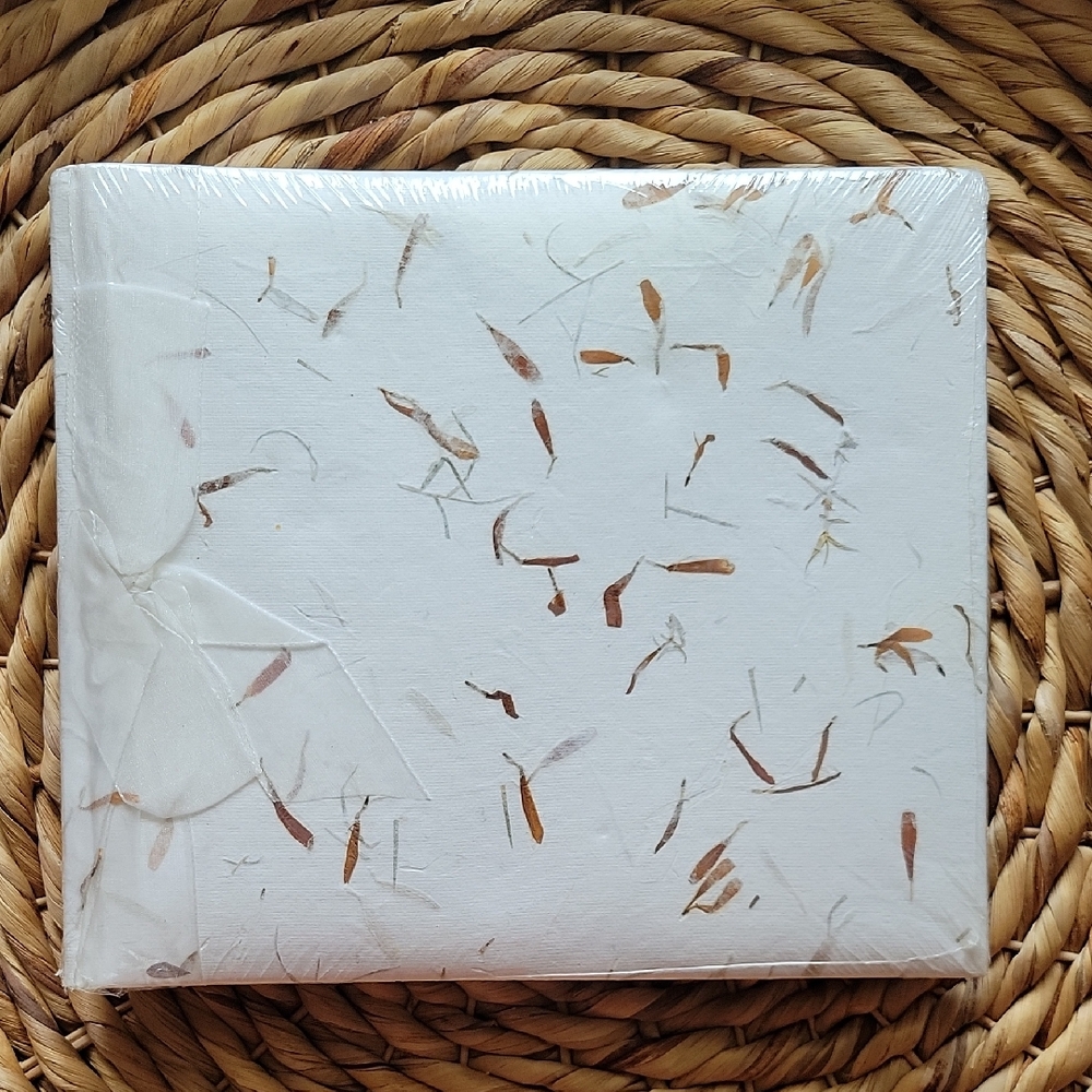 Handmade Paper Photo Album Dried Flowers Brand New Sealed Made In India